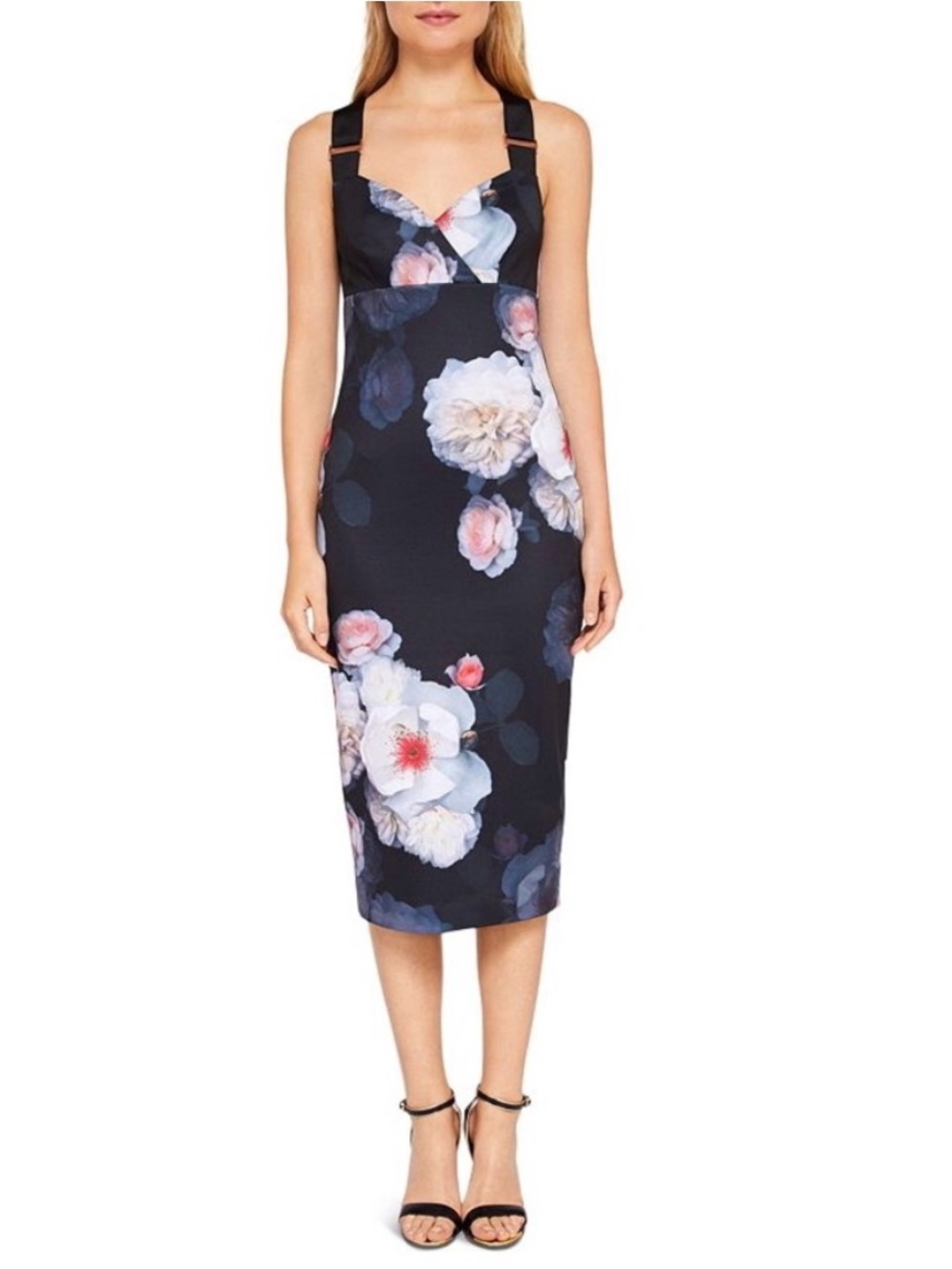 Ted Baker London Teeki Chelsea Body-Con Dress Floral Sweetheart Dress Size 1